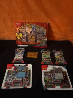 Pokemon tcg Armarouge ex premium collection sealed + large sealed lot , mixed - Image 1