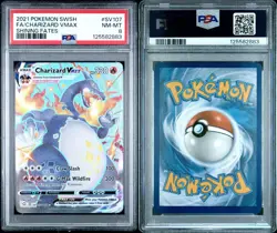 2021 Pokemon Sword & Shield Shining Fates SV107 Charizard VMAX PSA 8 Mint - Image 3