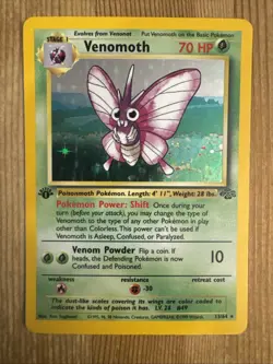 Pokemon TCG - Venomoth 13/64 Holo 1st Edition Jungle WOTC LP/MP - Image 1