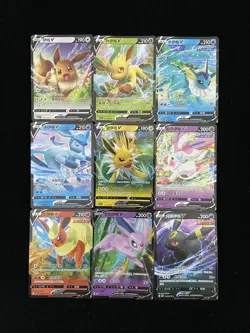 2025 Pokemon TCG S.Chinese Glaceon V Sylveon V Umbreon V Leafeon V Lot*9 LY - Image 1