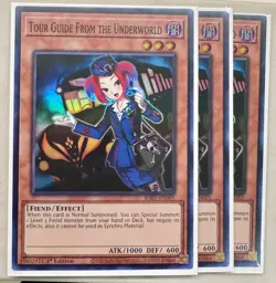 Yugioh! 3x Tour Guide From the Underworld RA01-EN005 Super Rare 1st Ed NM - Image 1