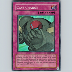 Yugioh Clay Charge DP1-EN030 Unlimited Super Rare Holo - VLP-NM - Image 1