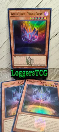 Yu-Gi-Oh! World Legacy - "World Crown" x3 / BLMM EN082 1st Edition NM - Image 1
