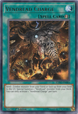 Yugioh Vendread Charge EXFO-EN084 Rare 1st Ed NM x3 - Image 1