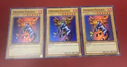 Yugioh - Firewing Pegasus PRC1-EN005 1st Edition SUPER NM X3 - PLAYSET - Image 1