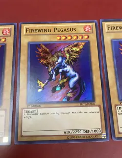 Yugioh - Firewing Pegasus PRC1-EN005 1st Edition SUPER NM X3 - PLAYSET - Image 3