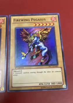Yugioh - Firewing Pegasus PRC1-EN005 1st Edition SUPER NM X3 - PLAYSET - Image 4