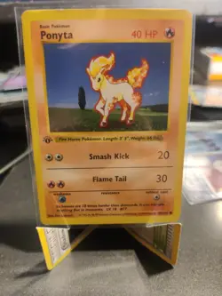 Ponyta - 1ST EDITION - SHADOWLESS - 1999 BASE SET card # 60/102 - MP - Image 1