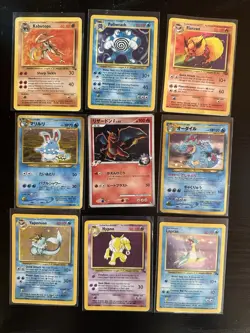 Pokemon Vintage Lot. 9 Cards, Vintage Holos, Jungle, Base Set, Fossil, Charizard - Image 1