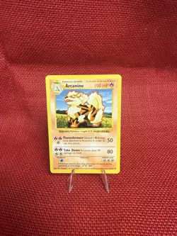 Vintage Arcanine 023/102 Base Set (Shadowless) Pokemon Card WOTC | LP - Image 1