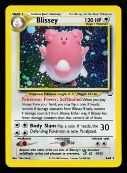 Blissey 2/64 Holo Rare Neo Revelation Pokemon Card - Image 1