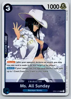 Ms. All Sunday OP01-079 One Piece FOIL Card - Image 1
