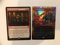 x2 Disrupt Decorum : MtG Reg & Foil Promo - NM - Magic, goad sorcery, 2 cards - Image 1