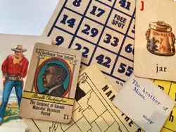 Vintage Game/Vocabulary Cards for junk journals/Vintage Scrapbooks. Lot of 30. - Image 3