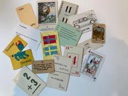 Vintage Game/Vocabulary Cards for junk journals/Vintage Scrapbooks. Lot of 30. - Image 4