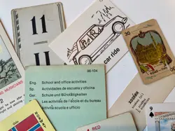 Vintage Game/Vocabulary Cards for junk journals/Vintage Scrapbooks. Lot of 30. - Image 5