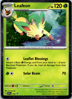 Leafeon SVP170 Black Star Promo Cosmos Holo Rare Pokemon Card Near Mint - Image 1