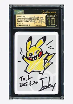 Pokemon CGC 10 PRISTINE AUTO 10 Spare Card Banana Jerky 2023 Old Maid JPN - Image 1