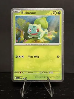 Bulbasaur 046 English 151 Cosmos Holo Black Star Promo Pokemon Card - Image 1