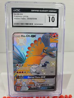 CGC 10 GEM MINT Ho-Oh GX Hidden Fates SV50/SV94 Shiny Vault Pokemon Card - Image 1