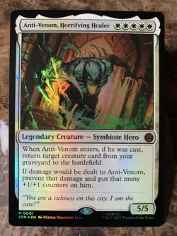 MTG TCG SpiderMan Anti-Venom, Horrifying Healer 0001 Foil Mythic - Image 1