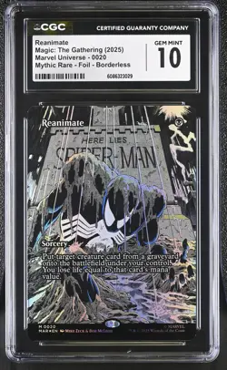 REANIMATE Marvel Universe Foil Mythic CGC 10 Spider Man MTG [Nostalgium] - Image 1