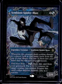 2025 Magic The Gathering MTG Symbiote Spider-Man Borderless #0217 - Image 1