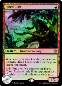 MTG Hired Claw (Prerelease) (140) | NM Foil | Bloomburrow {BLB} - Image 1