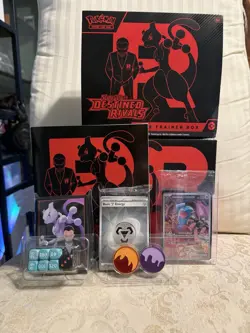 Pokemon TCG Empty Destined Rivals ETB w/ Accessories & Promo - No Booster Packs - Image 1