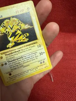 ELECTABUZZ 1999 POKEMON ORIGINAL BASE SET RARE SHADOWLESS 20/102 LP VINTAGE - Image 5