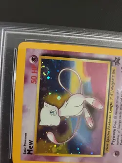 2000 POKEMON PROMO BLACK STAR POKEMON LEAGUE #9 MEW-HOLO SWIRL PSA 7 - Image 3