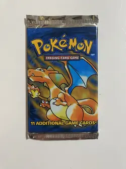 1999 Pokemon Base Set Booster Pack Charizard Art 20.85g Factory Sealed - Image 2
