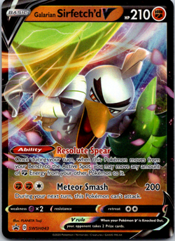 Galarian Sirfetch'd V SWSH043 Black Star Promo Ultra Rare Pokemon NM - Image 1