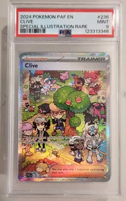 POKEMON 2024 Paldean Fates Special Illustration Rare CLIVE #236 PSA 9 Mint RARE - Image 1