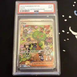POKEMON 2024 Paldean Fates Special Illustration Rare CLIVE #236 PSA 9 Mint RARE - Image 1