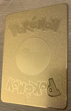 Pokemon Van Gogh Pikachu with Grey Felt Hat GOLD Metal Card Custom For Display - Image 5