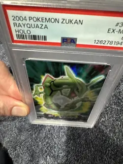 PSA 6 POP 1 🔥 Rayquaza Carddass ZUKAN 2004 Pokemon Card Japanese - Image 5
