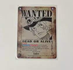 Sabo Wanted Poster Card SEC SP- OP13-120 - Carrying On His Will - English - Image 1