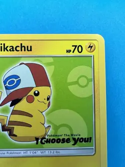 2017 Pokemon Ash's Pikachu TCG Black Star Promo Card SM112 NM - Image 2