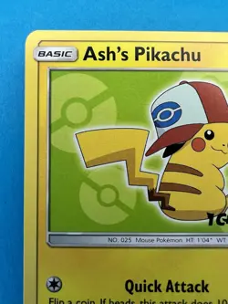2017 Pokemon Ash's Pikachu TCG Black Star Promo Card SM112 NM - Image 3