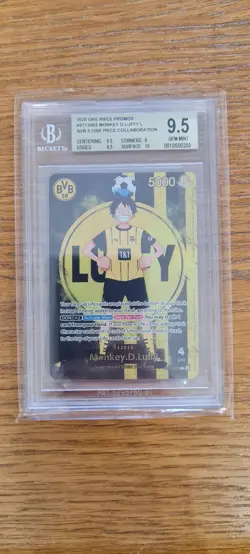 One Piece x BVB Monkey D. Luffy Promo Card ST13-003 Dortmund TCG BGS 9,5 Graded - Image 1