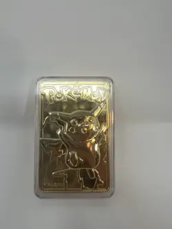 Pikachu Pokemon #25 Gold-Plated Nintendo Card 1999 In Case From Burger King - Image 2