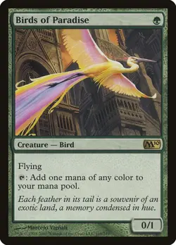 Birds of Paradise x4, #168/#165, MtG, M10/M11, Rare, Lightly Played - Image 1