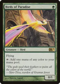 Birds of Paradise x4, #168/#165, MtG, M10/M11, Rare, Lightly Played - Image 2