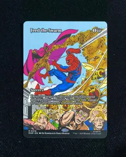 2025 Magic The Gathering MTG Marvel EN #M 0016 Borderless Feed The Swarm GAV - Image 1