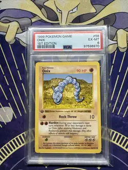 1999 Pokemon Base Set 1st Edition - Onix 56/102 - PSA 6 EX-MT - Image 1