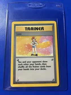 Pokemon TCG Lass Base Set 75/102 Regular Shadowless Rare LP - Image 3