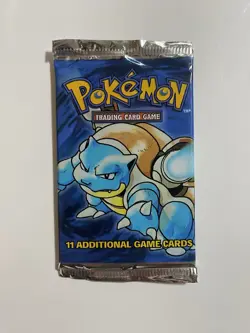 HEAVYU 21.26g 1999 Factory Sealed Base Set Pokemon Booster Pack- Blastoise - Image 3