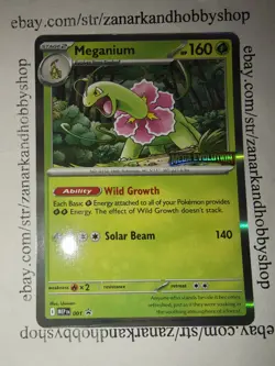 Pokemon Meganium 001 Black Star Promo LP - Image 2