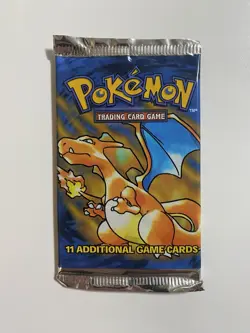 1999 Pokemon Base Set Booster Pack Factory Sealed Charizard Heavy 21.29g - Image 2